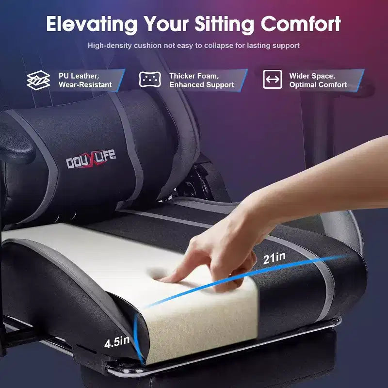 Fauteuil de gaming ergonomique massant