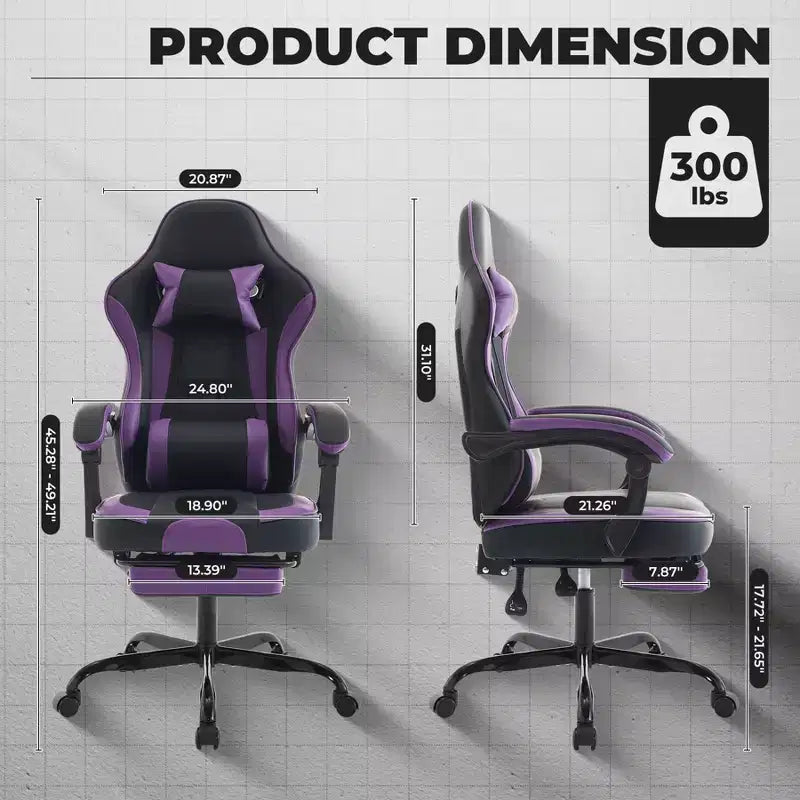 Chaise de jeu, chaise d'ordinateur ergonomique