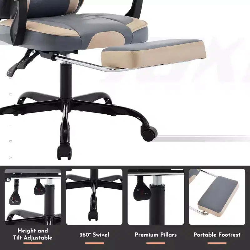 Chaise de jeu, chaise d'ordinateur ergonomique