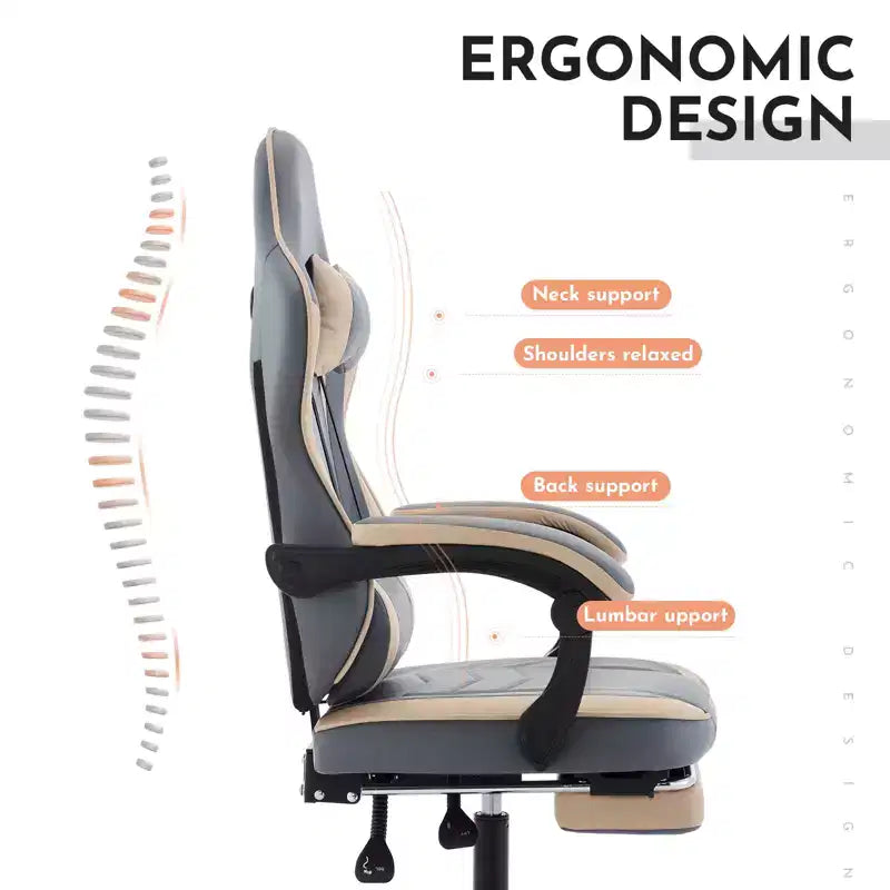 Chaise de jeu, chaise d'ordinateur ergonomique