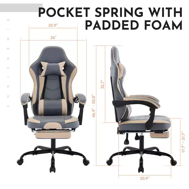 Chaise de jeu, chaise d'ordinateur ergonomique