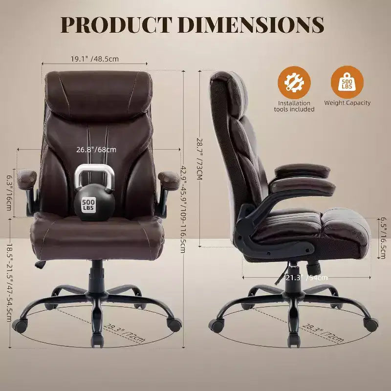 Chaise de bureau à dossier haut, chaise de bureau informatique