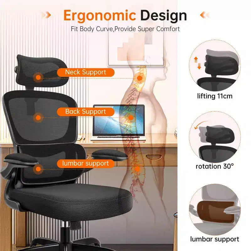 Chaise Confortable en Maille Respirante
