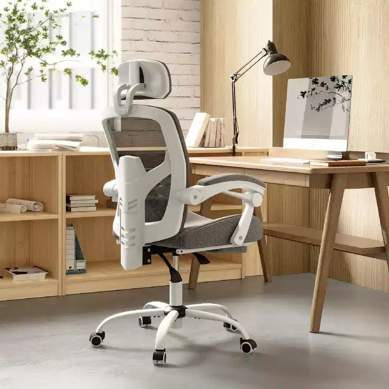 Chaise de bureau ergonomique avec repose-pieds escamotable, Chaise gaming