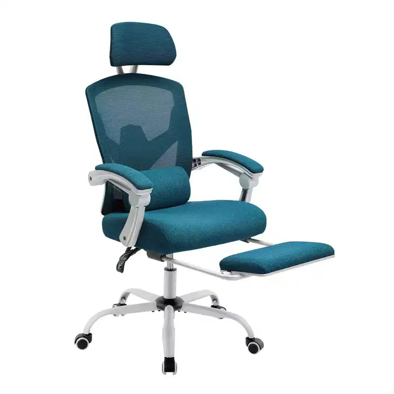Chaise de bureau ergonomique avec repose-pieds escamotable, Chaise gaming