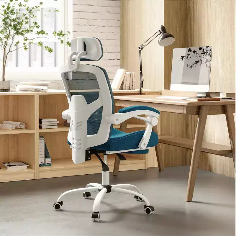 Chaise de bureau ergonomique avec repose-pieds escamotable, Chaise gaming