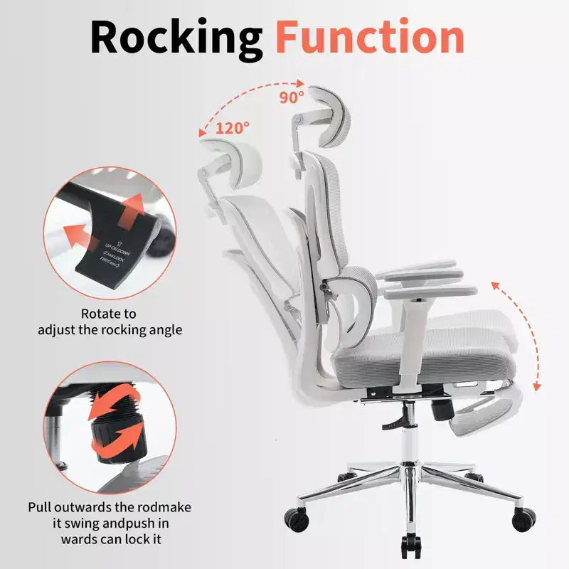 Fauteuil de bureau ergonomique en maille
