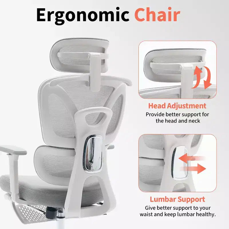 Fauteuil de bureau ergonomique en maille