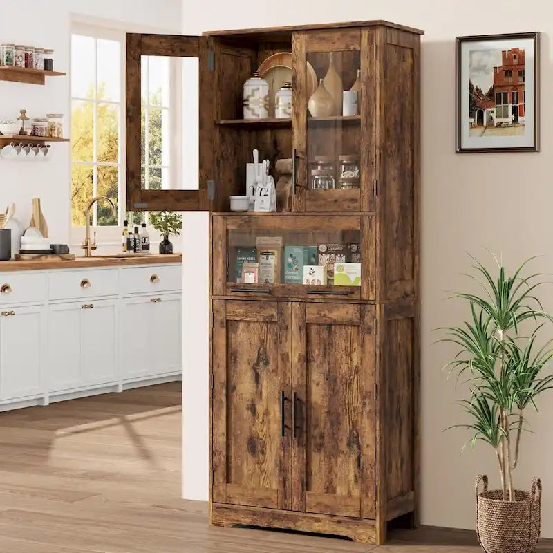 Armoire de salle de bain haute, Armoire de rangement pour le linge