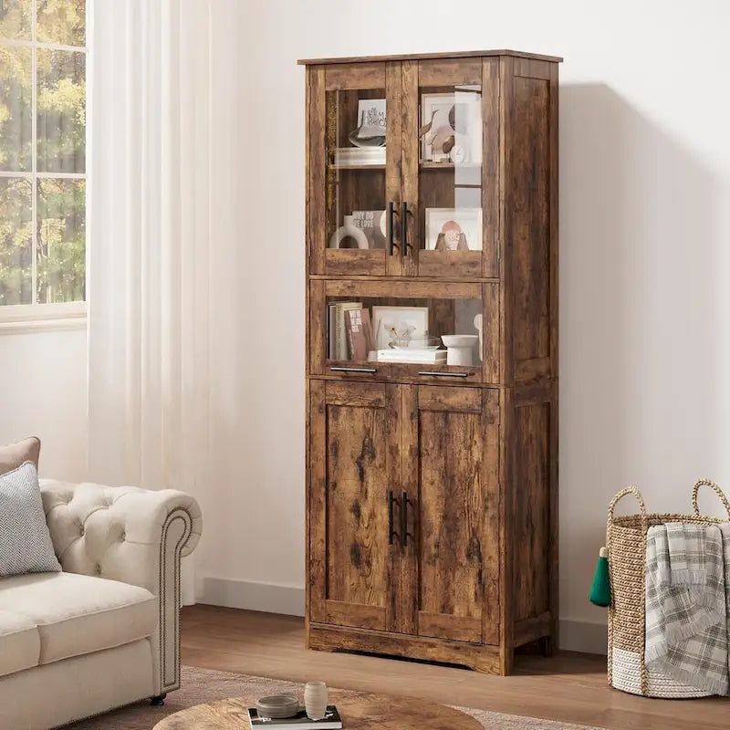 Armoire de salle de bain haute, Armoire de rangement pour le linge