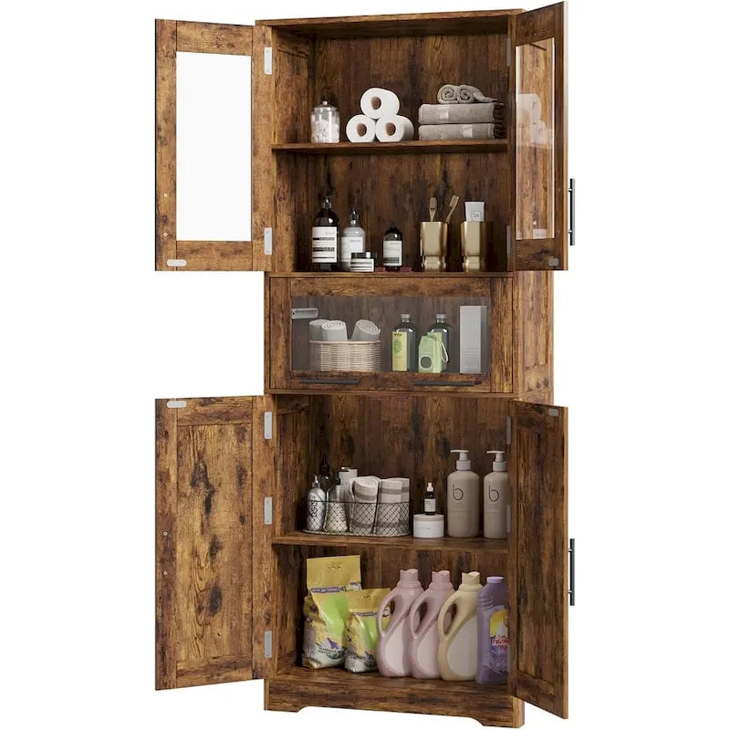 Armoire de salle de bain haute, Armoire de rangement pour le linge