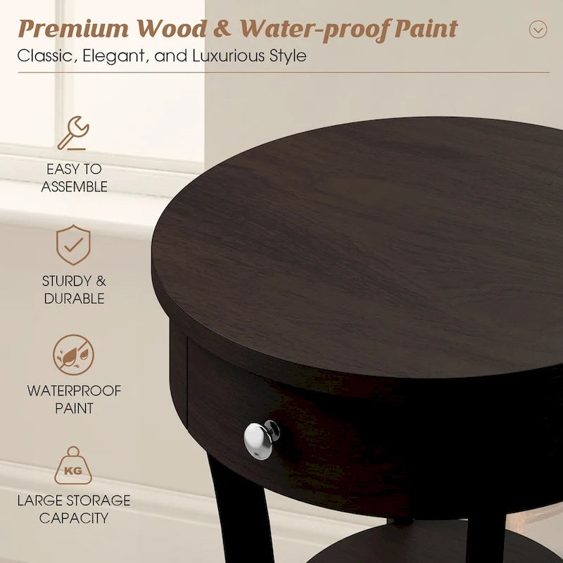 Table de Chevet Ronde