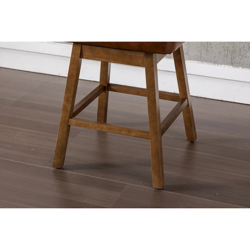 Tabourets de Bar Pivotants, Tabourets d'Îlot de Cuisine avec Dossier et Repose-Pieds