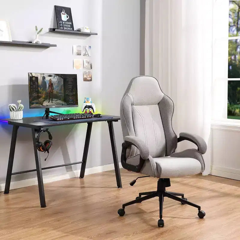 Chaise de jeu pivotante grise