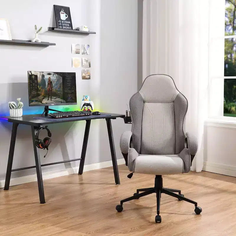 Chaise de jeu pivotante grise