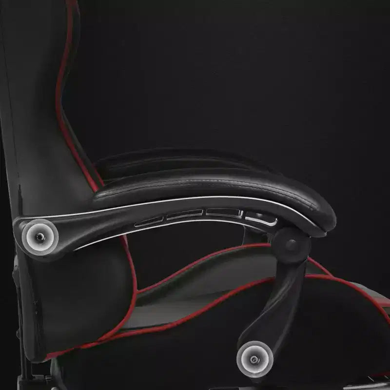 Chaise Gaming avec Repose-pieds et Coussin Massant Lombaire Ergonomique Chaise de Bureau