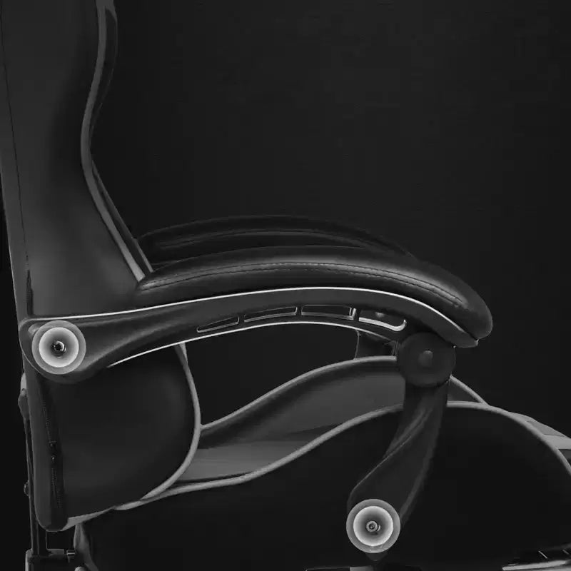 Chaise Gaming avec Repose-pieds et Coussin Massant Lombaire Ergonomique Chaise de Bureau