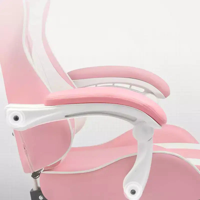 Chaise Gaming avec Repose-pieds et Coussin Massant Lombaire Ergonomique Chaise de Bureau