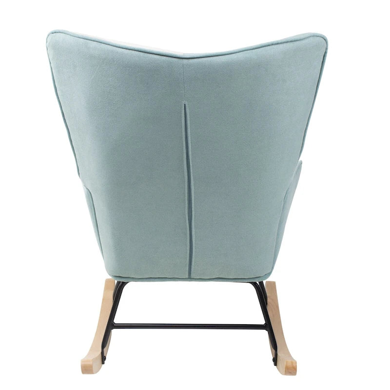 Fauteuil à bascule en tissu du milieu du siècle