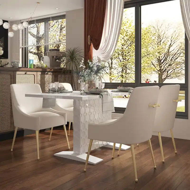 Table à manger extensible en bois laqué