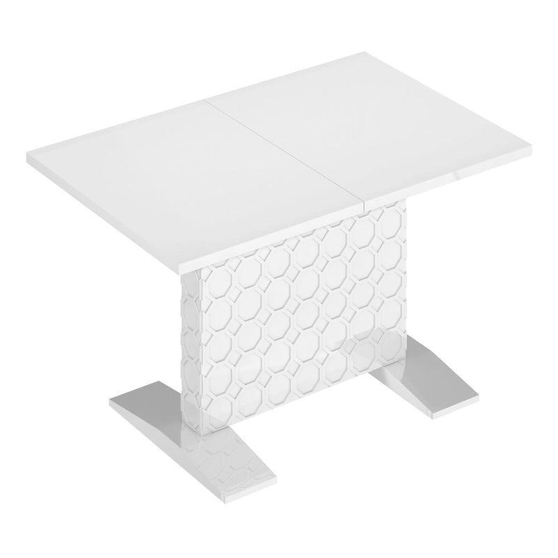 Table à manger extensible en bois laqué