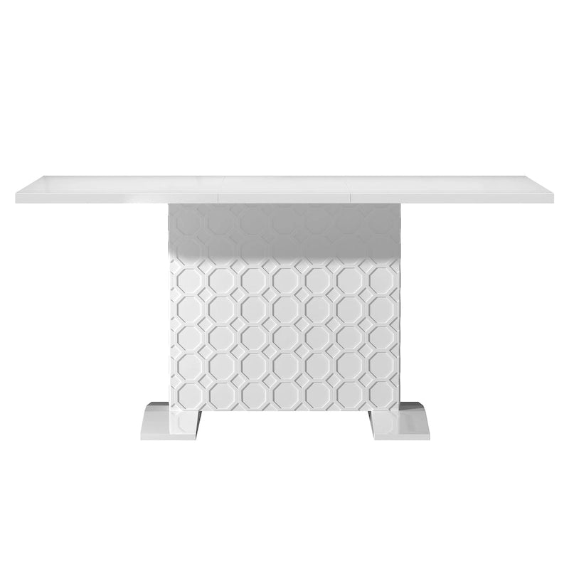 Table à manger extensible en bois laqué
