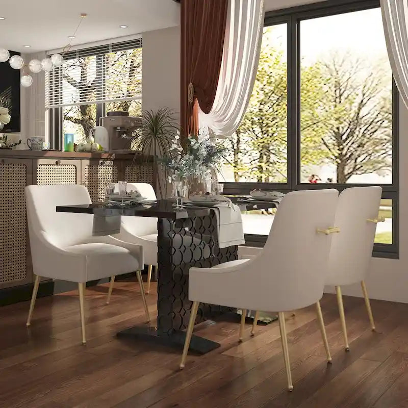 Table à manger extensible en bois laqué