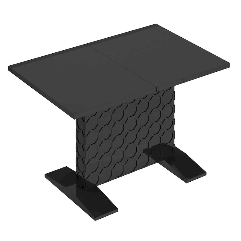 Table à manger extensible en bois laqué