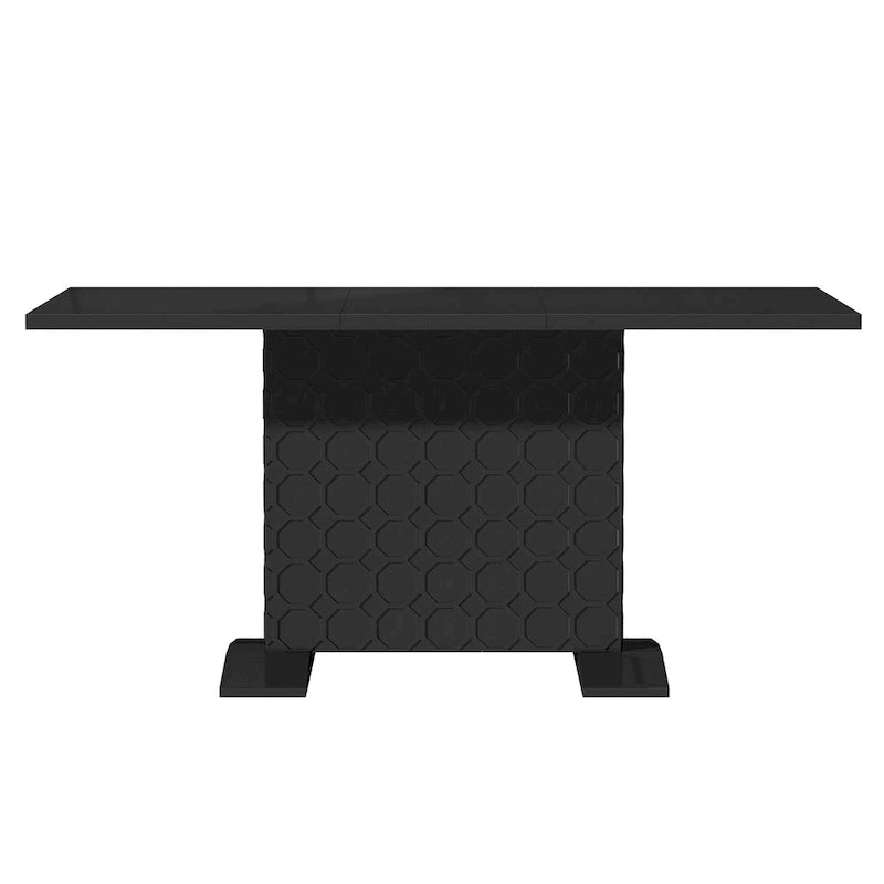 Table à manger extensible en bois laqué
