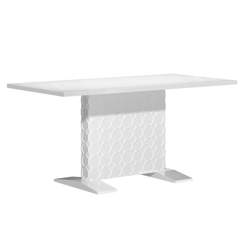 Table à manger extensible en bois laqué