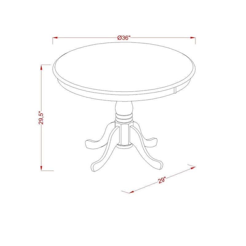 Table de salle à manger antique East West Furniture