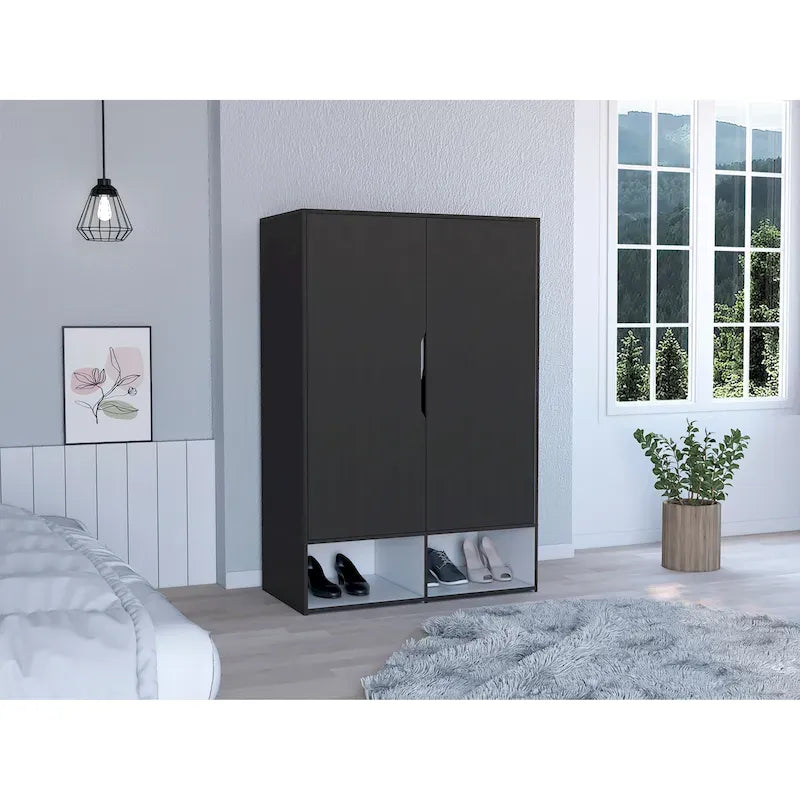 Rose - Armoire double avec penderie