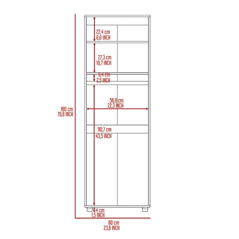 Rose - Armoire double avec penderie