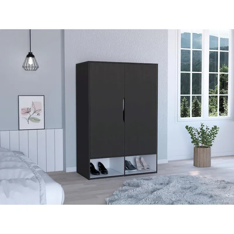 Rose - Armoire double avec penderie