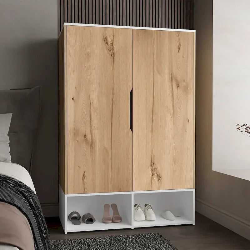 Rose - Armoire double avec penderie