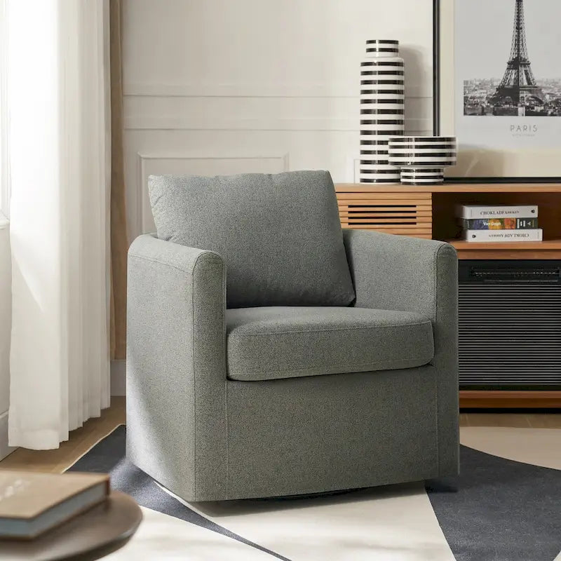 Fauteuil pivotant moderne à 360 degrés avec housse amovible