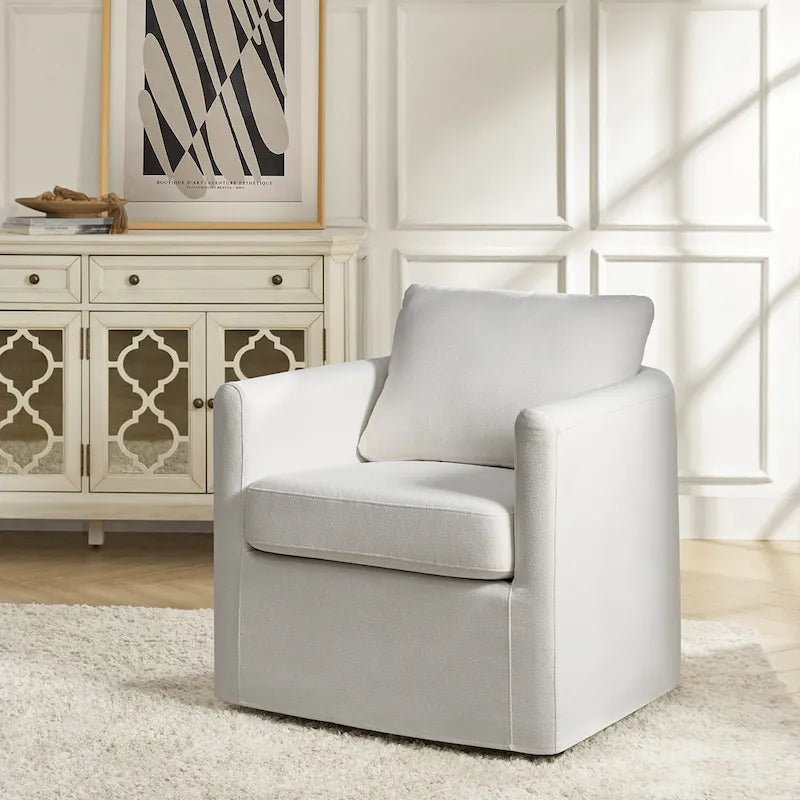 Fauteuil pivotant moderne à 360 degrés avec housse amovible