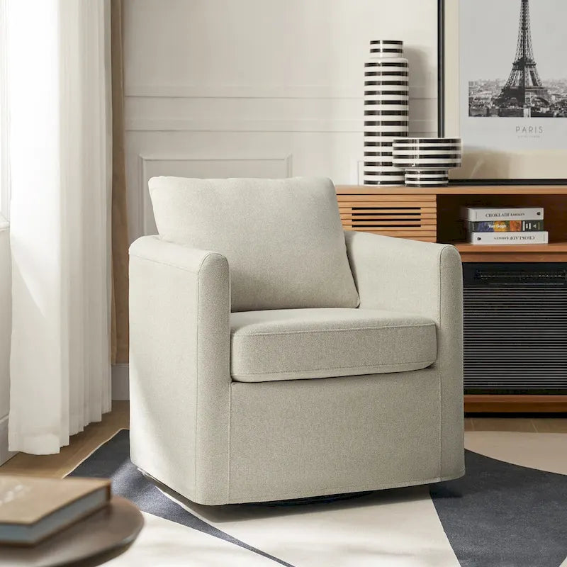 Fauteuil pivotant moderne à 360 degrés avec housse amovible