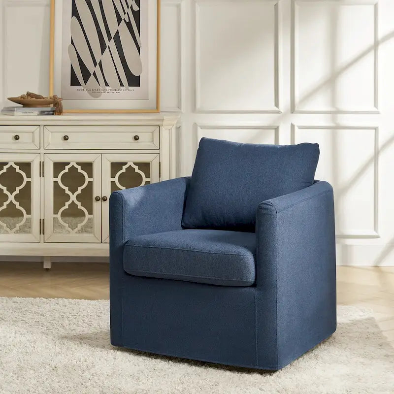 Fauteuil pivotant moderne à 360 degrés avec housse amovible