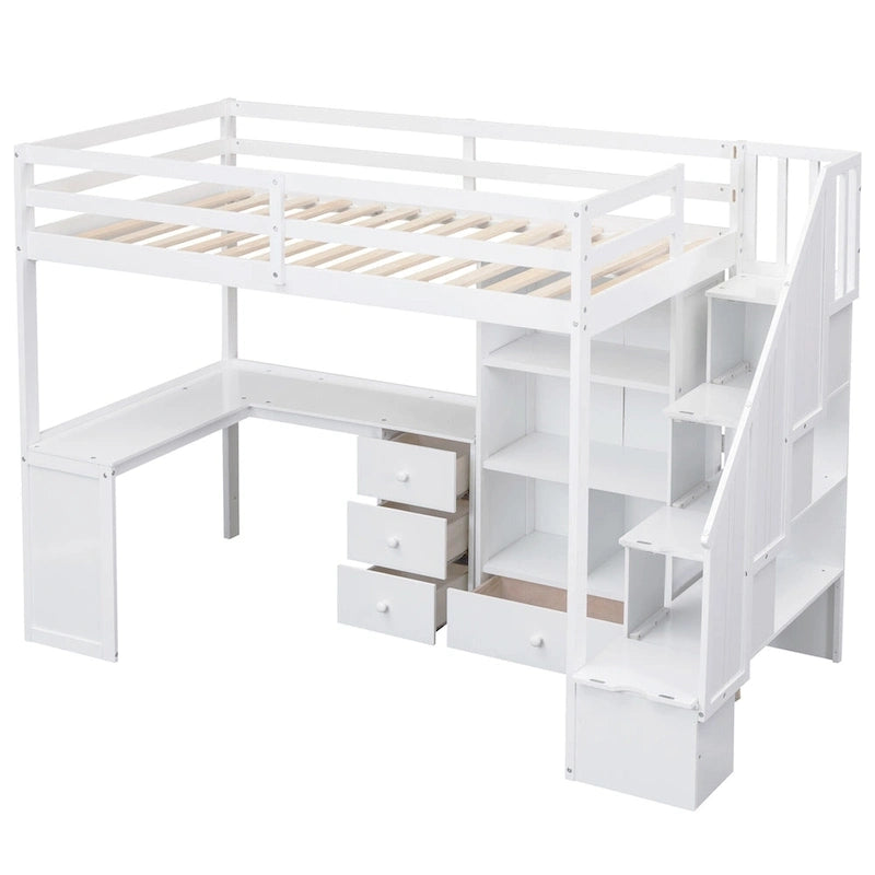 Lit mezzanine une place gris