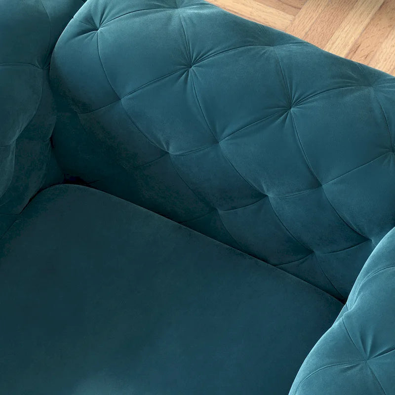 Fauteuil en Velours Capitonnage
