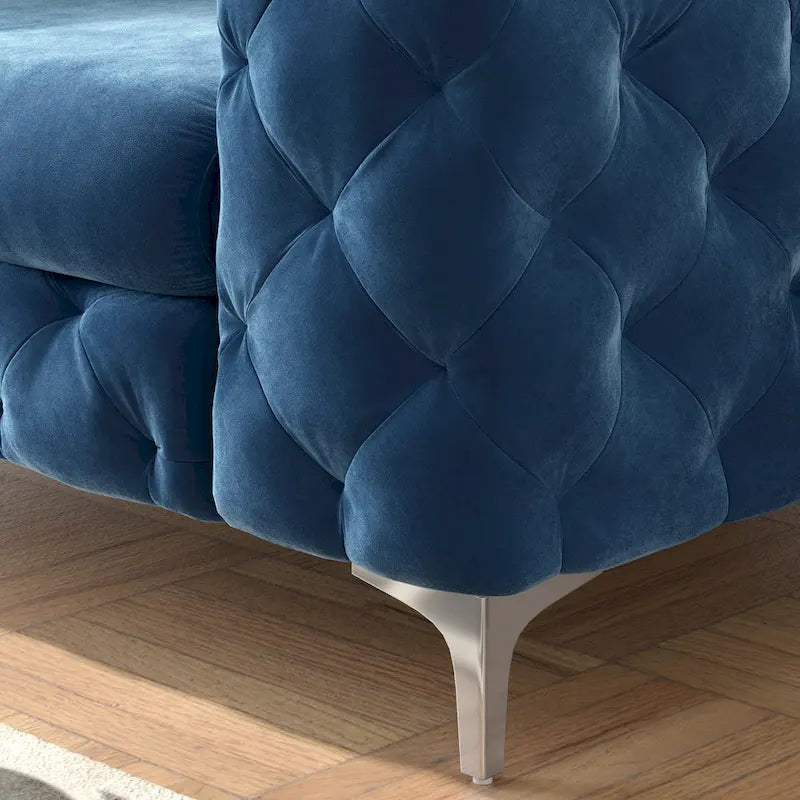 Fauteuil en Velours Capitonnage