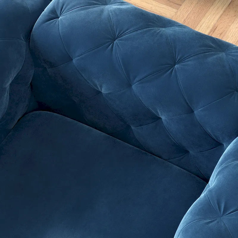 Fauteuil en Velours Capitonnage