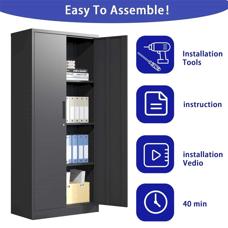 Armoire de rangement d'outils en métal pour garage